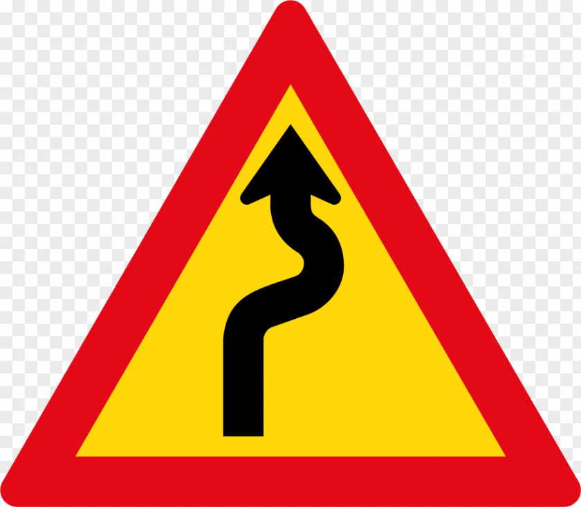 Winding Road Traffic Sign Warning PNG