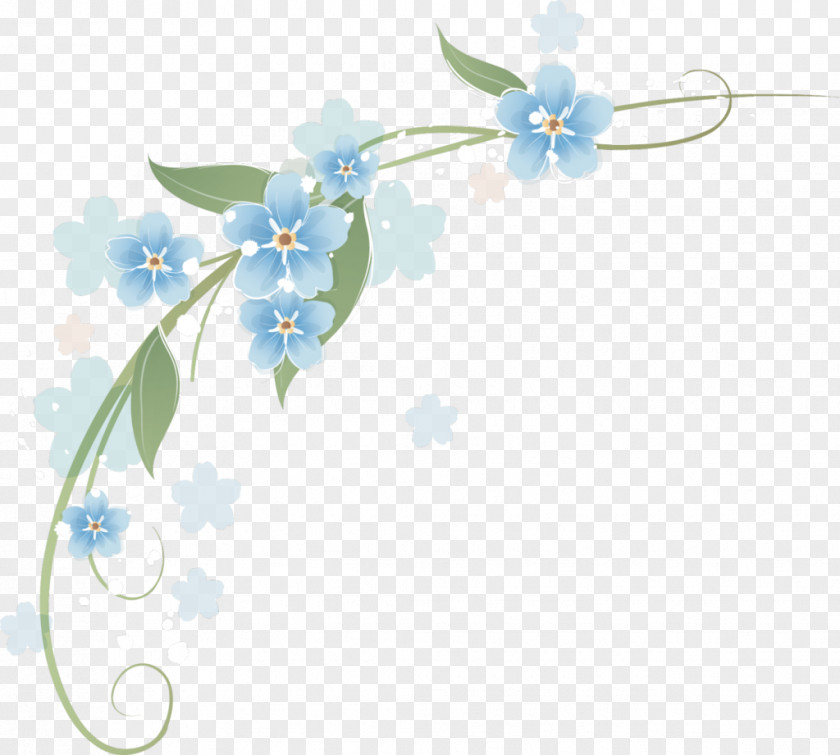 Blue Flower Rendering Clip Art PNG
