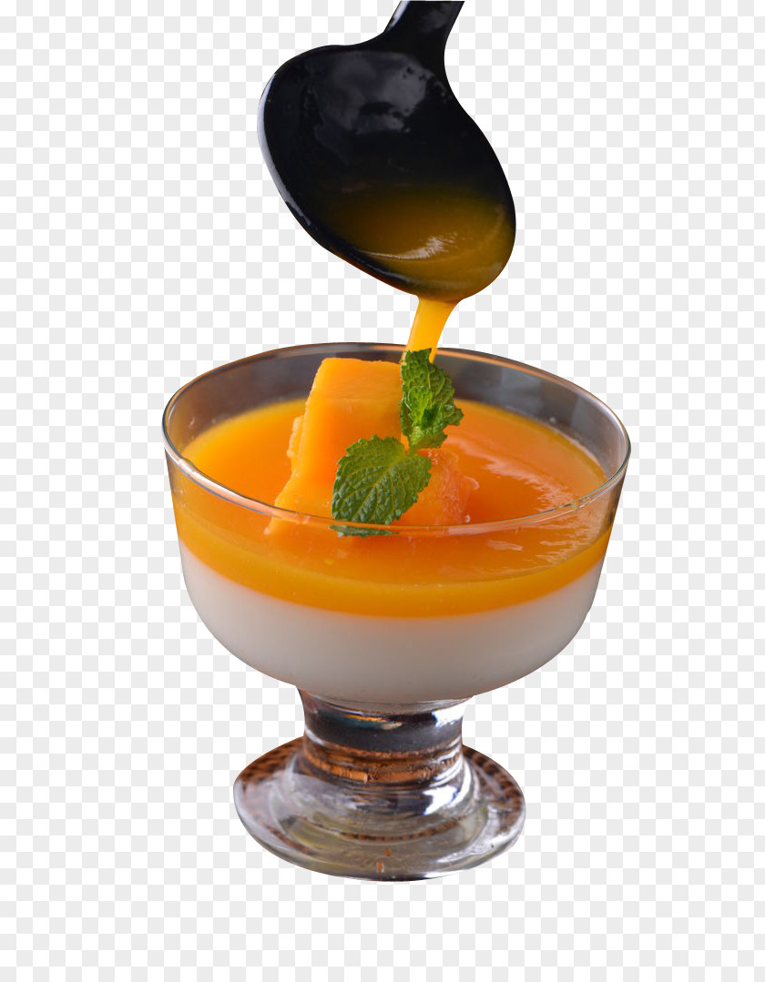 Mango Pudding Gelatin Dessert Dish PNG