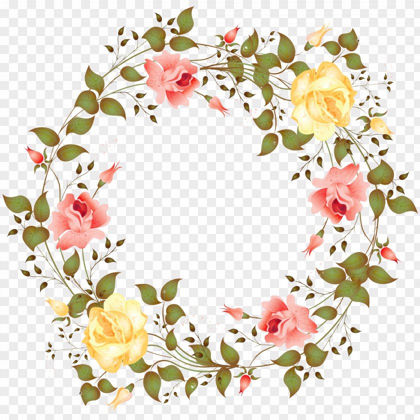 Rose Border Picture Frame Flower Clip Art PNG
