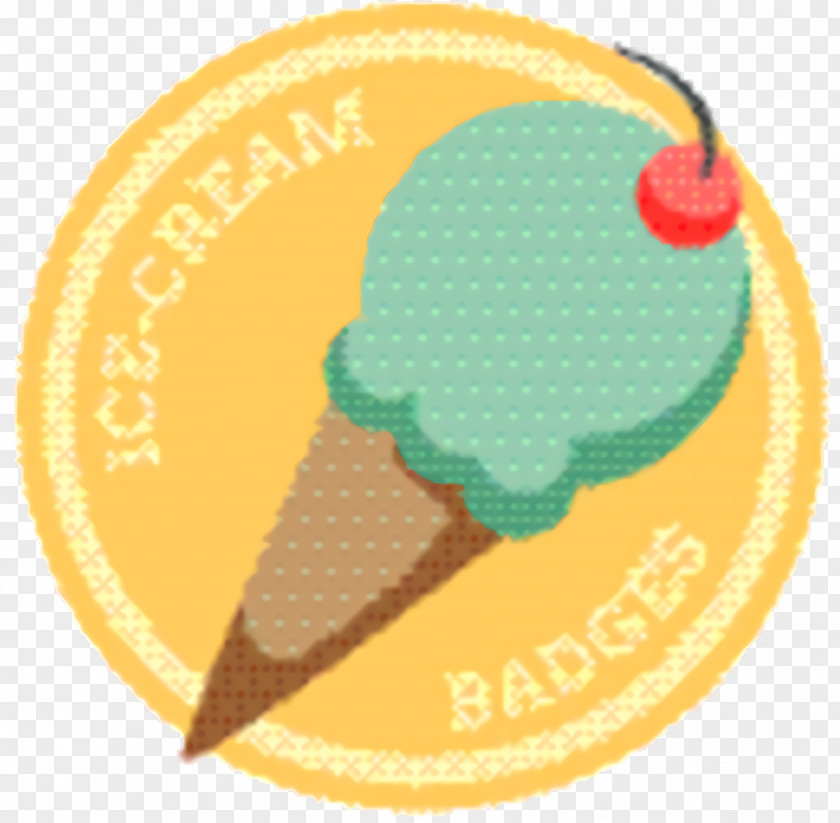 Sticker Logo Ice Cream Cone Background PNG