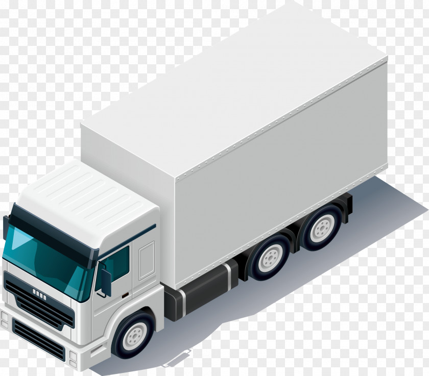 Vector Truck Car Decoration Design Pickup Truckload Shipping Transport PNG
