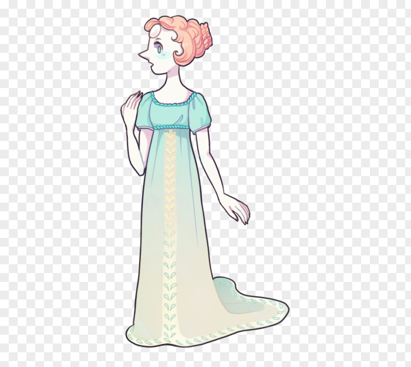 1800s Clothing Gemstone Gown Clip Art Illustration Dress PNG