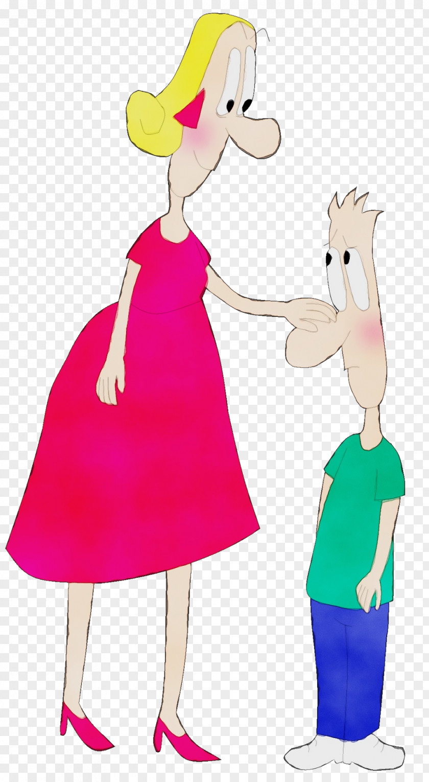 Dress Cartoon Character Pink M Behavior PNG