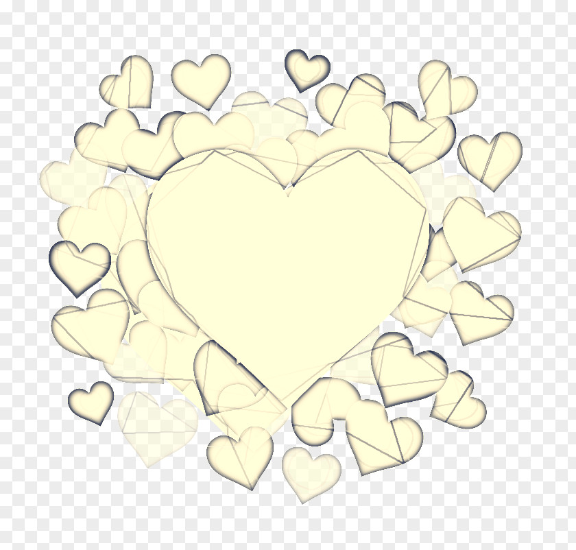 Line Art Cloud Heart Yellow Clip Hand PNG
