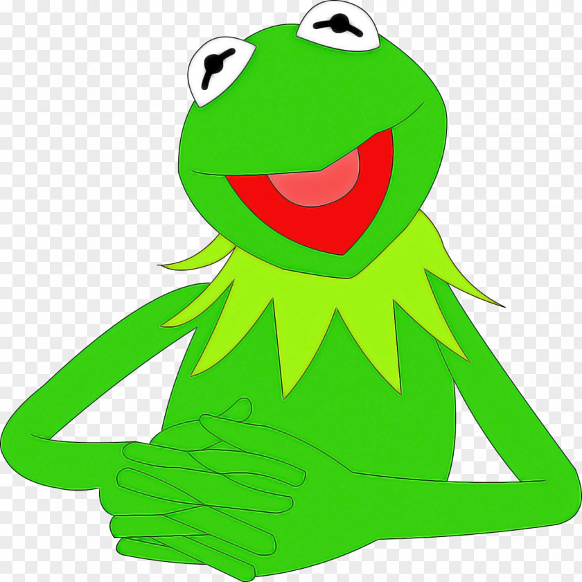 Green Frog Cartoon Tree PNG