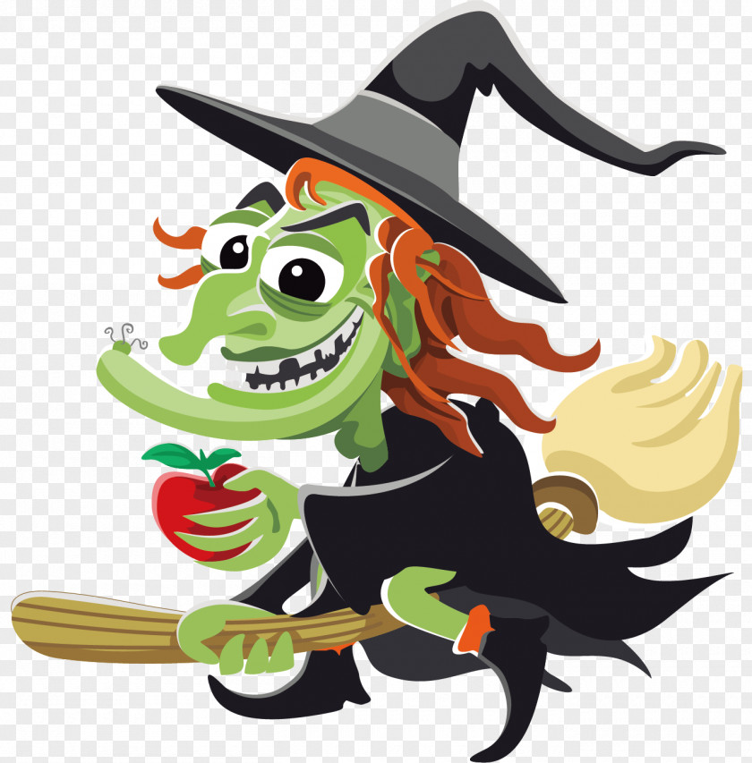 Kitchen Witch Frankenstein's Monster Dracula Cartoon Halloween Vector Graphics PNG