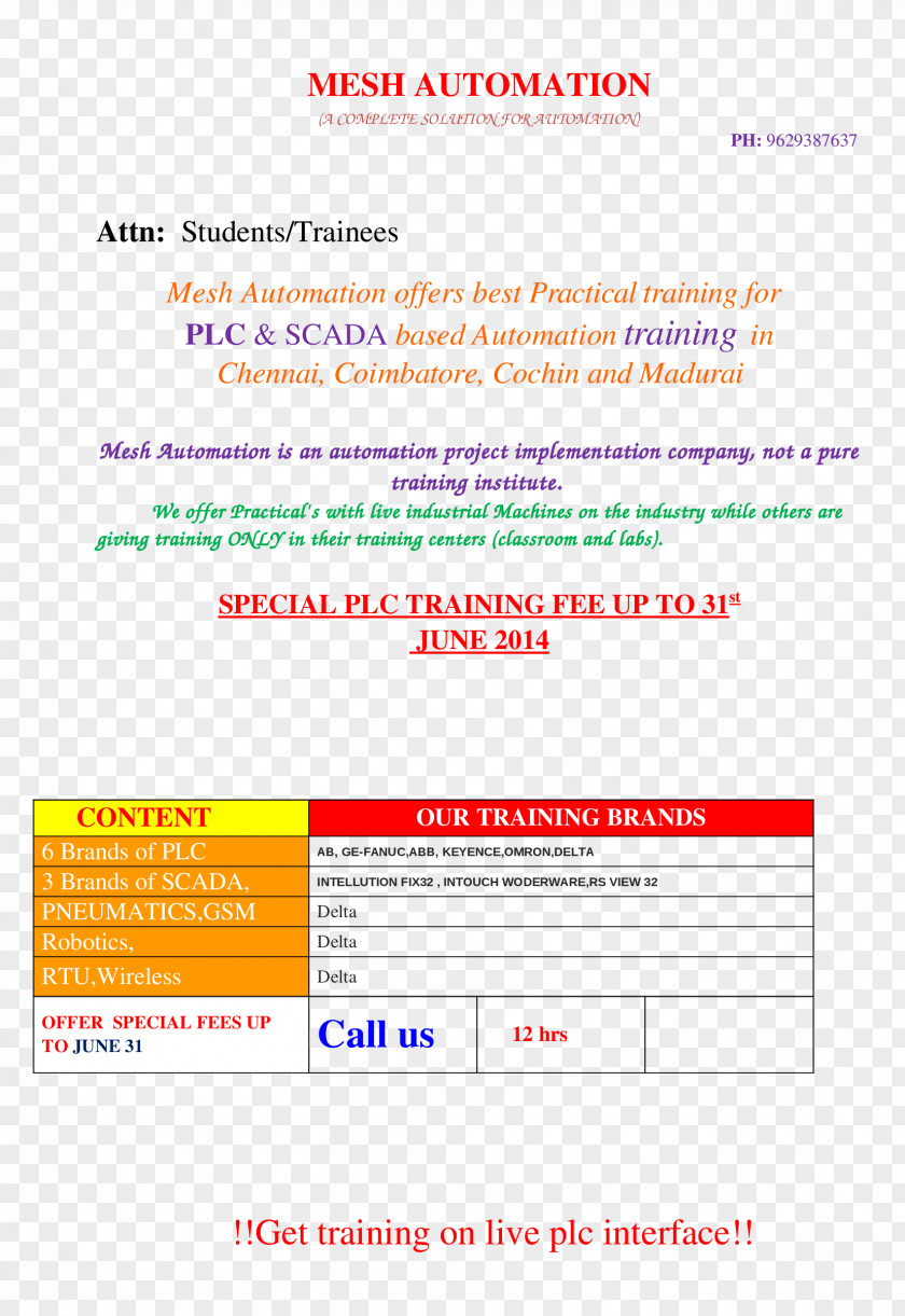 Plc Training Course Sample Template Word Of Mouth Magazine Web Page Rakuten Computer Font PNG
