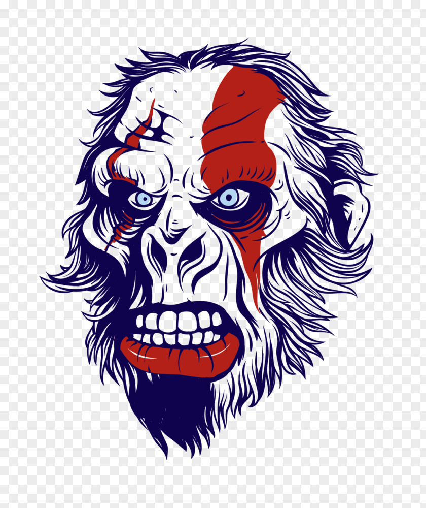 T-shirt Western Gorilla Ape Design Monkey PNG