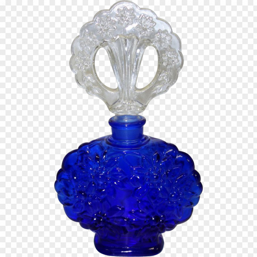 Glass Bottle Cobalt Blue Crystal PNG