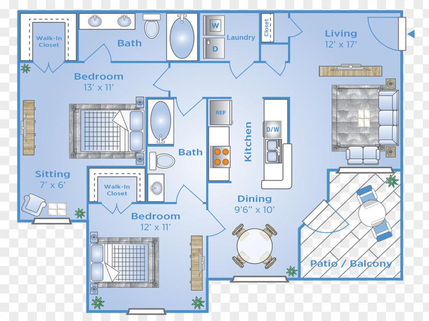House Floor Plan Advenir At Stone Park Apartment PNG