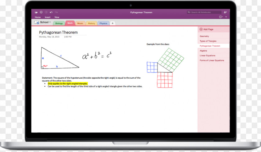 OneNote Microsoft MacOS Office 365 2016 PNG