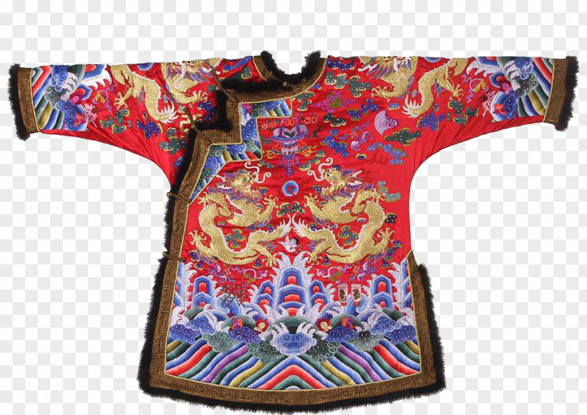 Qing Dynasty Red Dress Robe T-shirt Clothing PNG