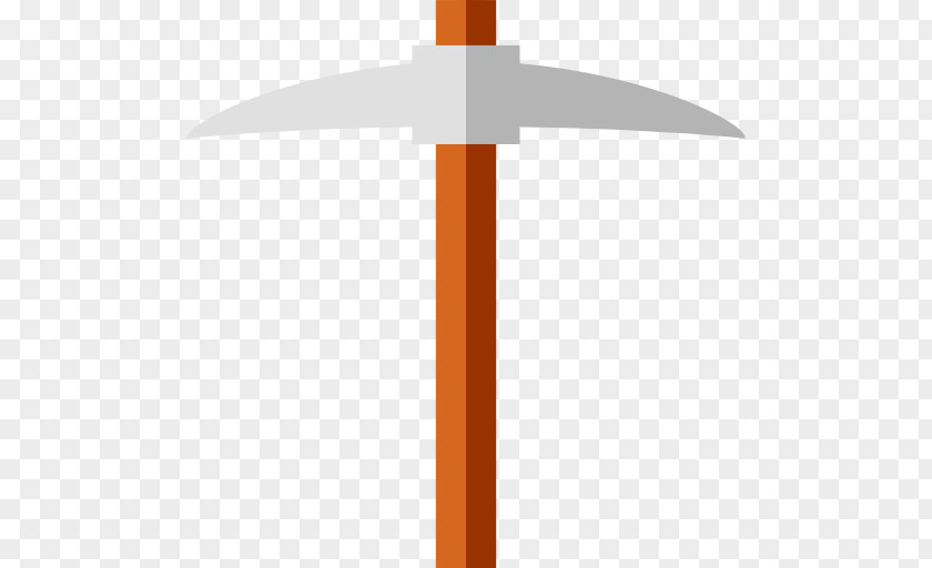 Orange Pickaxe Cross PNG