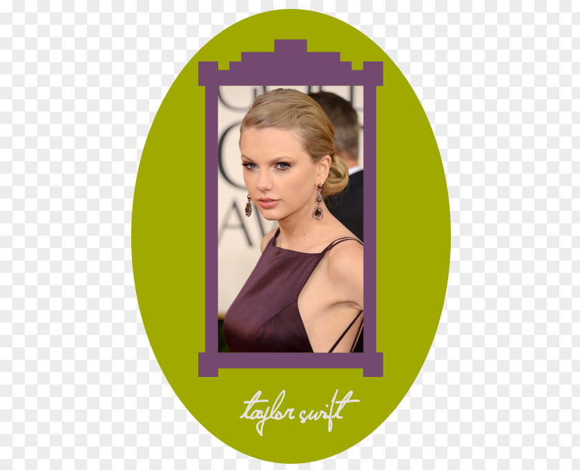 Taylor Swift 70th Golden Globe Awards Dress Shoulder Purple PNG
