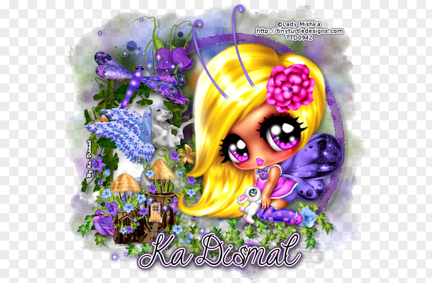 Violet Character Doll Flower PNG