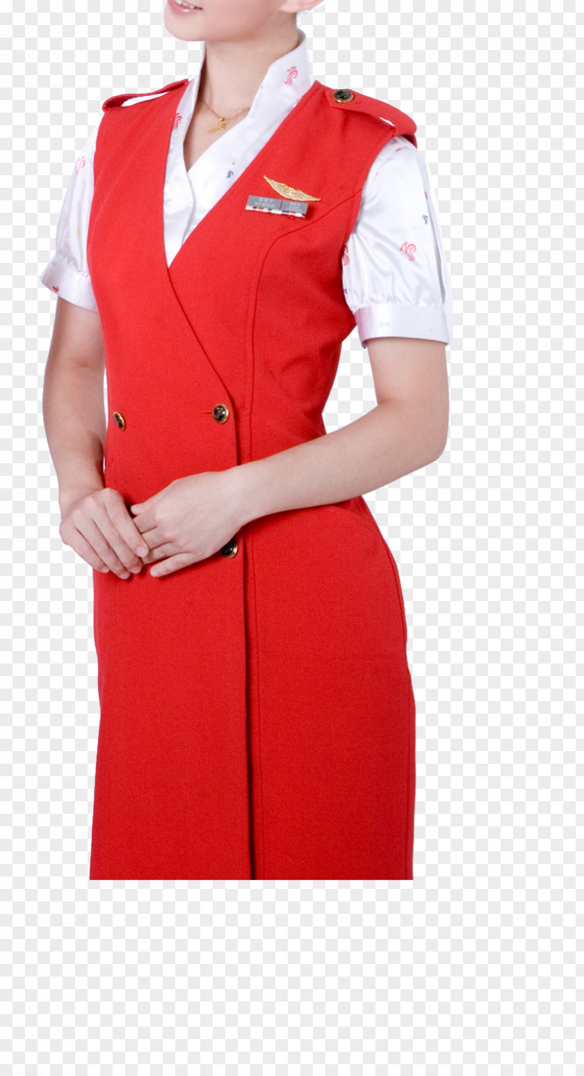 2017 Red Dress Hostesses Uniform Airline Aviation Organization PNG