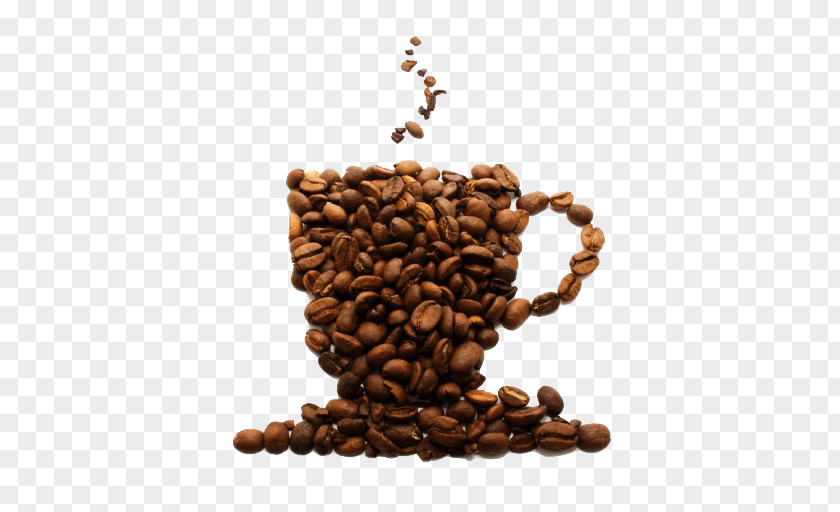 Beans Put Into A Coffee Cup PNG