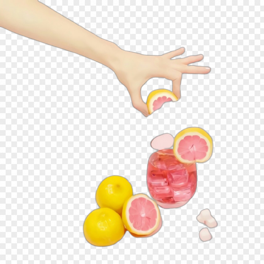 Food Plant Hand Finger Fruit Citrus PNG