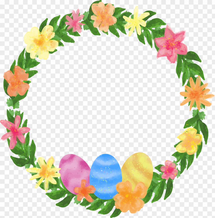Vector Easter Wreath PNG