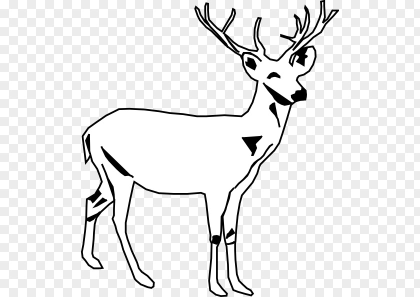 Wild Game Cliparts White-tailed Deer Moose Black And White Clip Art PNG