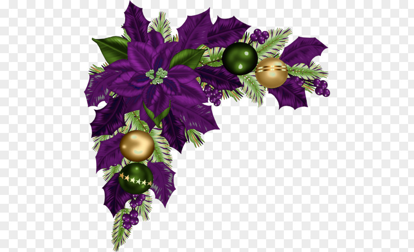 Christmas Ornament Floral Design Flower Garland PNG