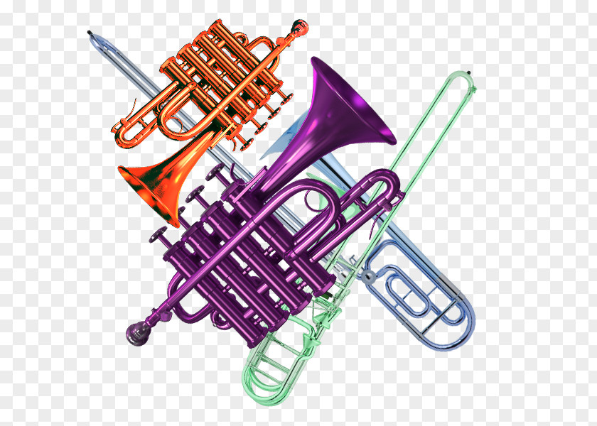 Colorful Trumpet Computer File PNG