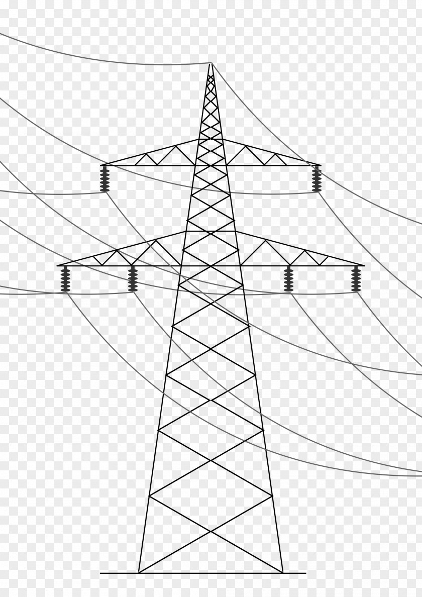 Pole Overhead Power Line Drawing Electric Transmission Electricity PNG