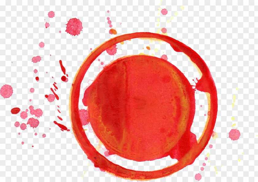 Circle Watercolor Painting Clip Art Image PNG