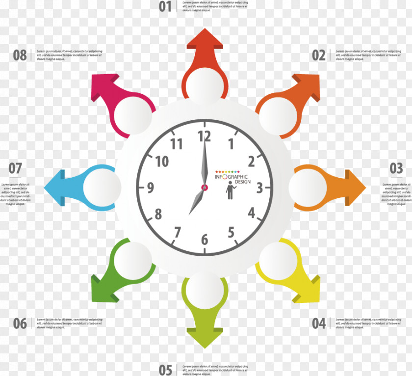 Creative Watch Vector Material Chart PNG