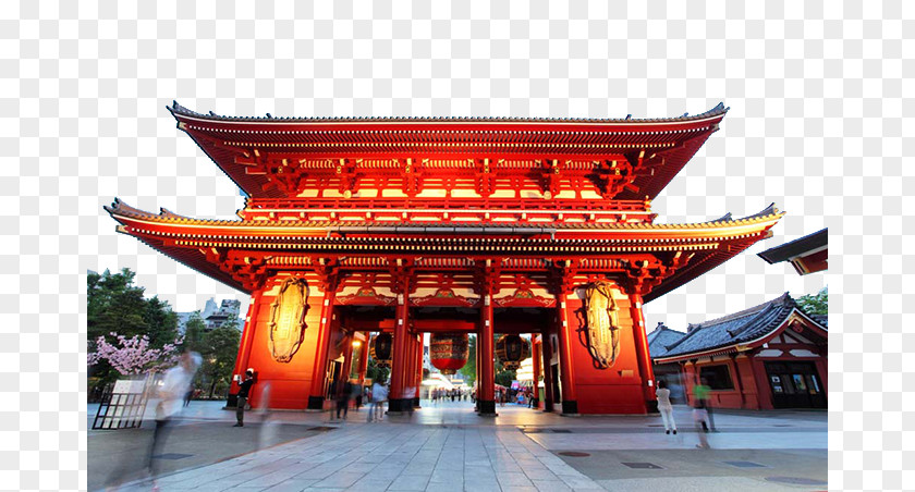 Japan Sensoji Temple Two Sensu014d-ji Hu014dzu014dmon Kuta Travel PNG