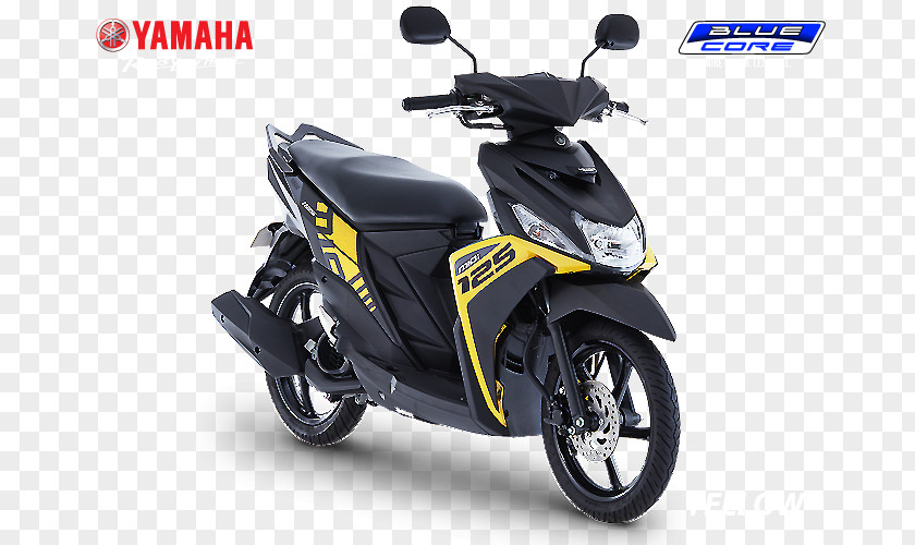 Combination Of Yellow And Black Yamaha Motor Company Scooter Mio Motorcycle Philippines PNG