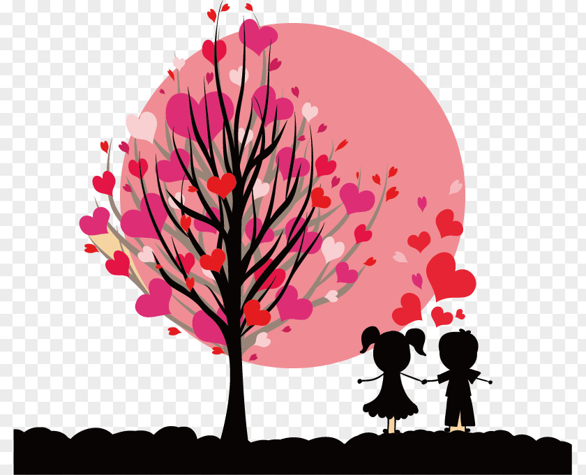 Tree Of Hearts And Love For Children Month February Happiness PNG