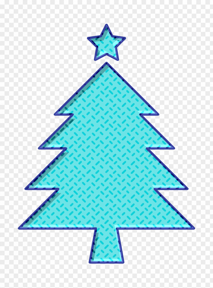Christmas Icon Shapes Tree With Star PNG