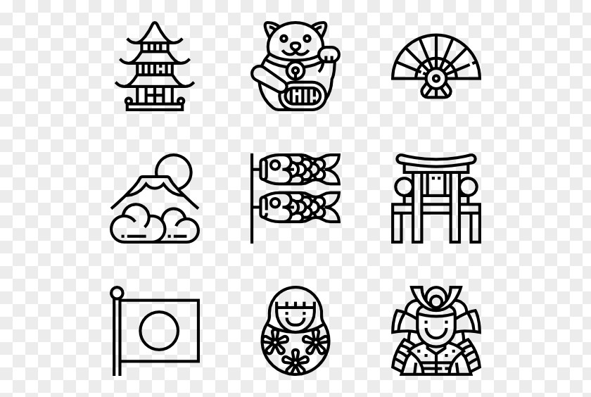 Japanese Icon Design Clip Art PNG