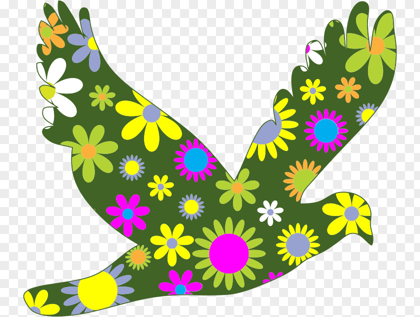 Retro Flowers Drawing Birds Line Art PNG