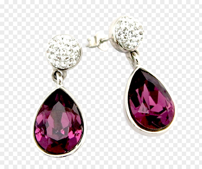 Ruby Earring Silver Jewellery Swarovski AG PNG