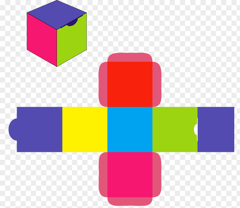 Origami Cube Paper PNG