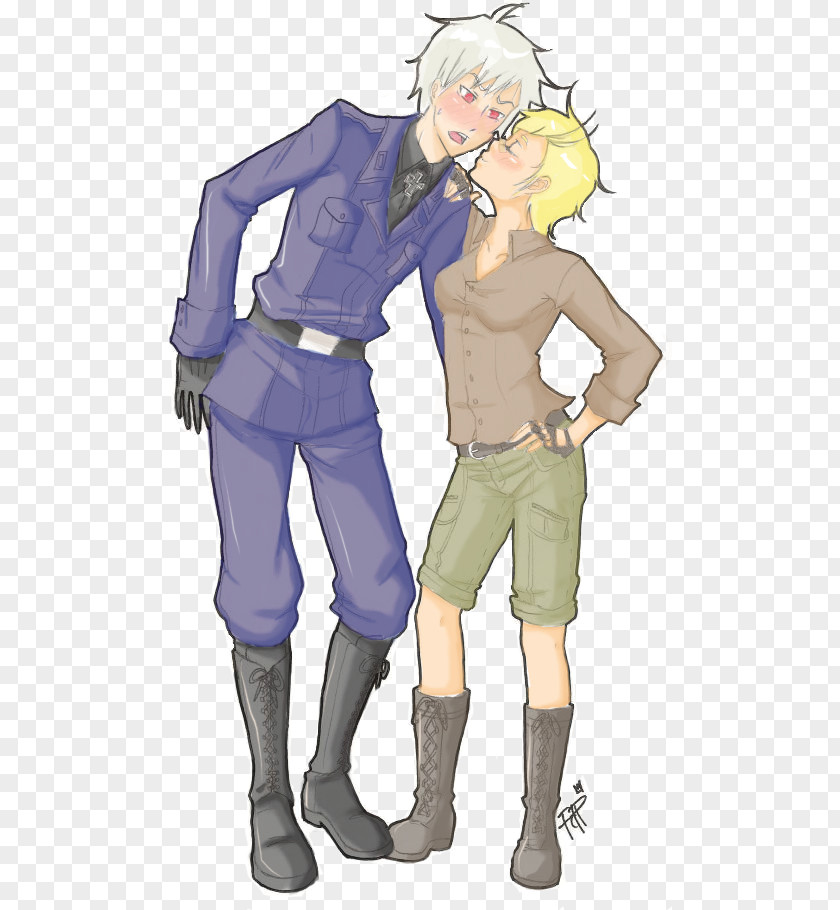 Hetalia Australia Kiss Art Illustration Drawing PNG