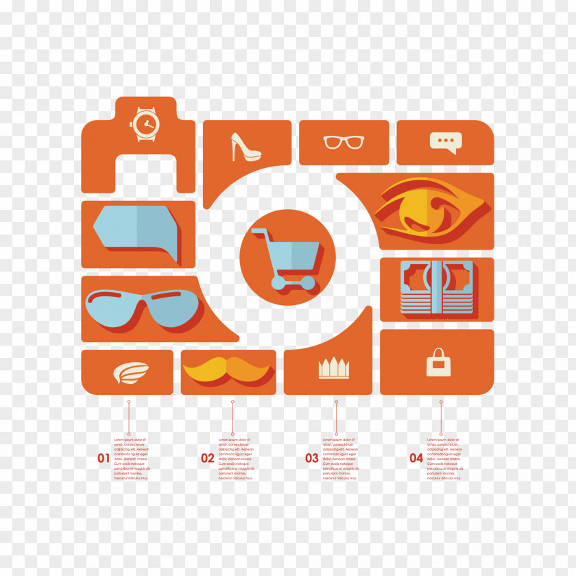 Vector Flattened Camera Infographic Illustration PNG