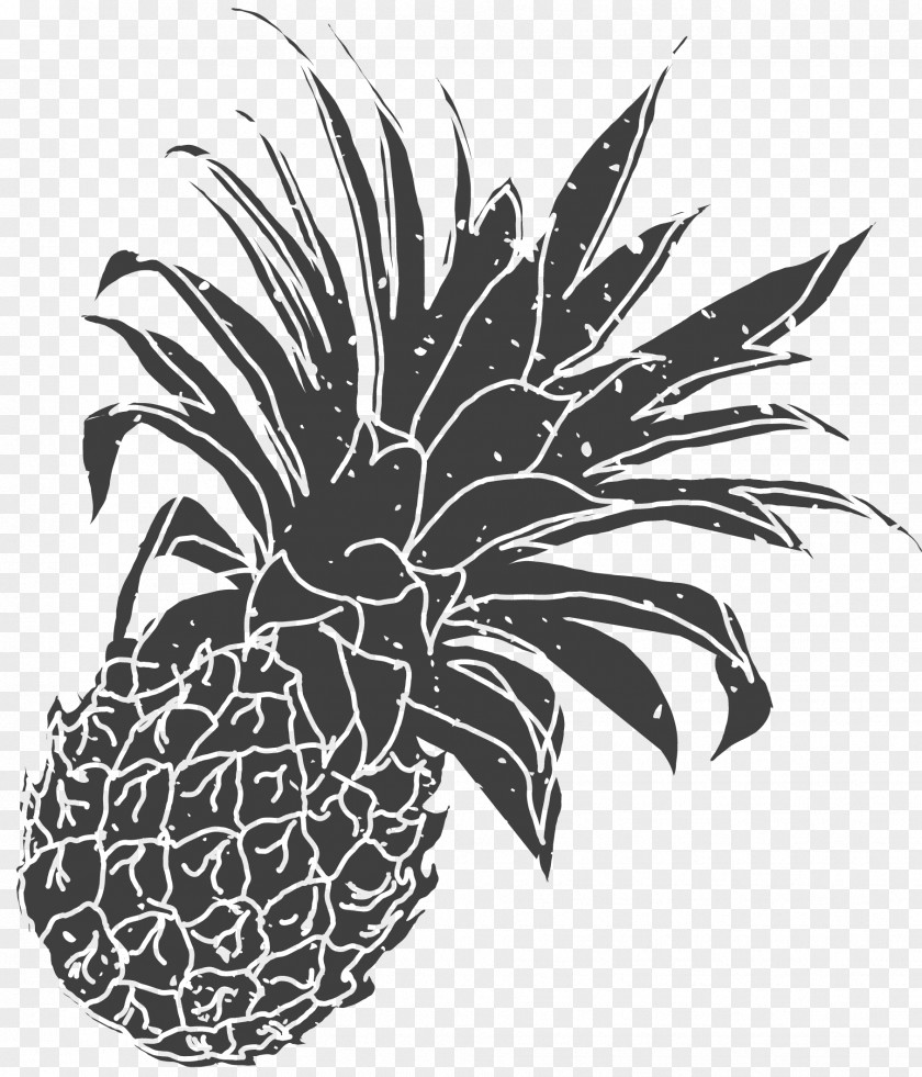 Black Pattern Pineapple Fruit PNG