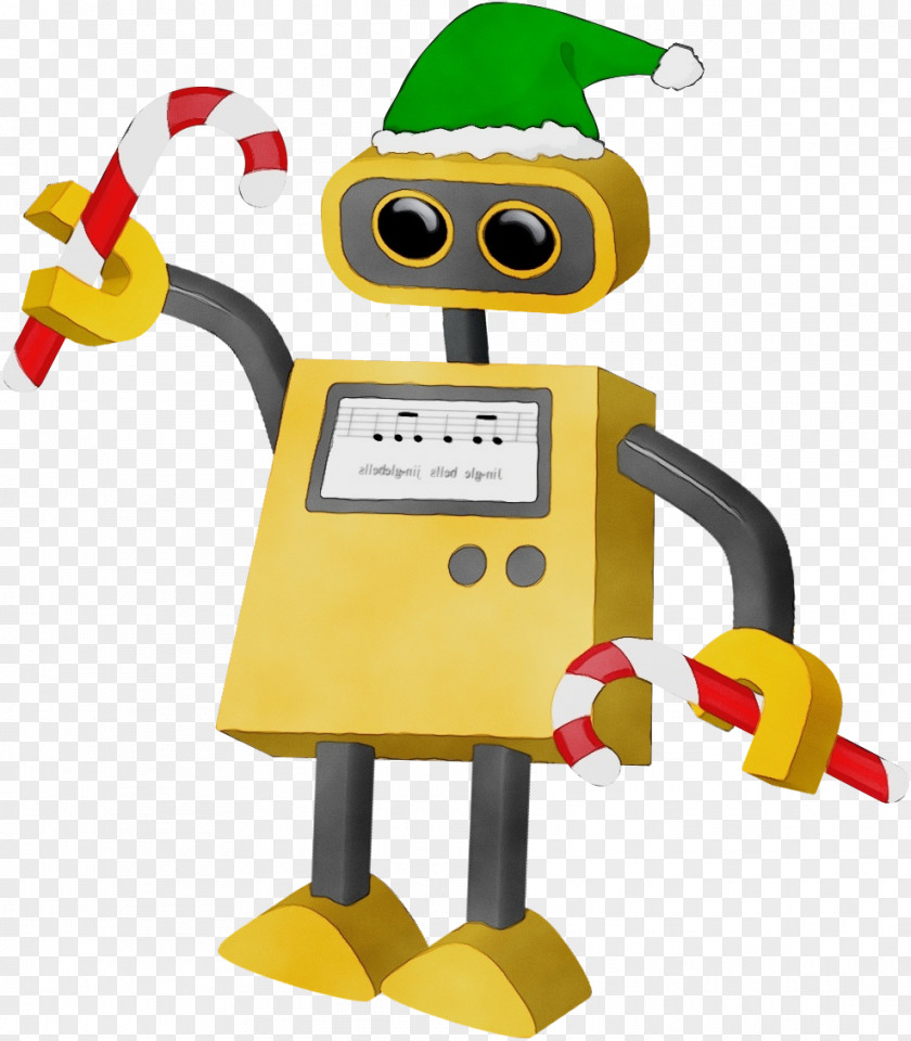 Cartoon Toy Yellow Machine Robot PNG