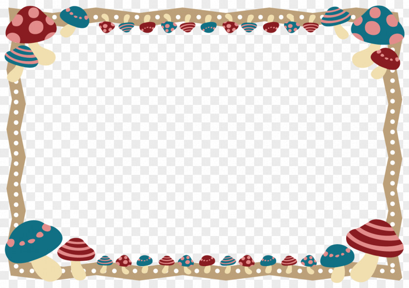 Cute Border Mushrooms Decoration Frame Corners Download Clip Art PNG