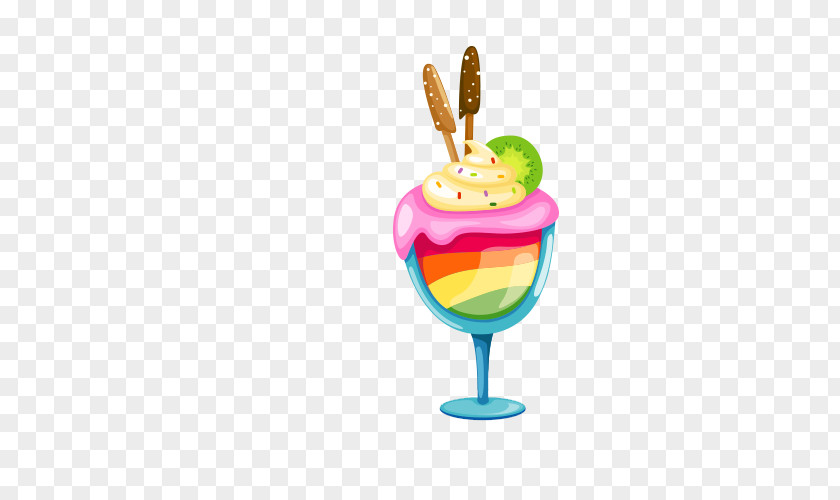 Ice Cream Chocolate Sundae Banana Split Cone PNG