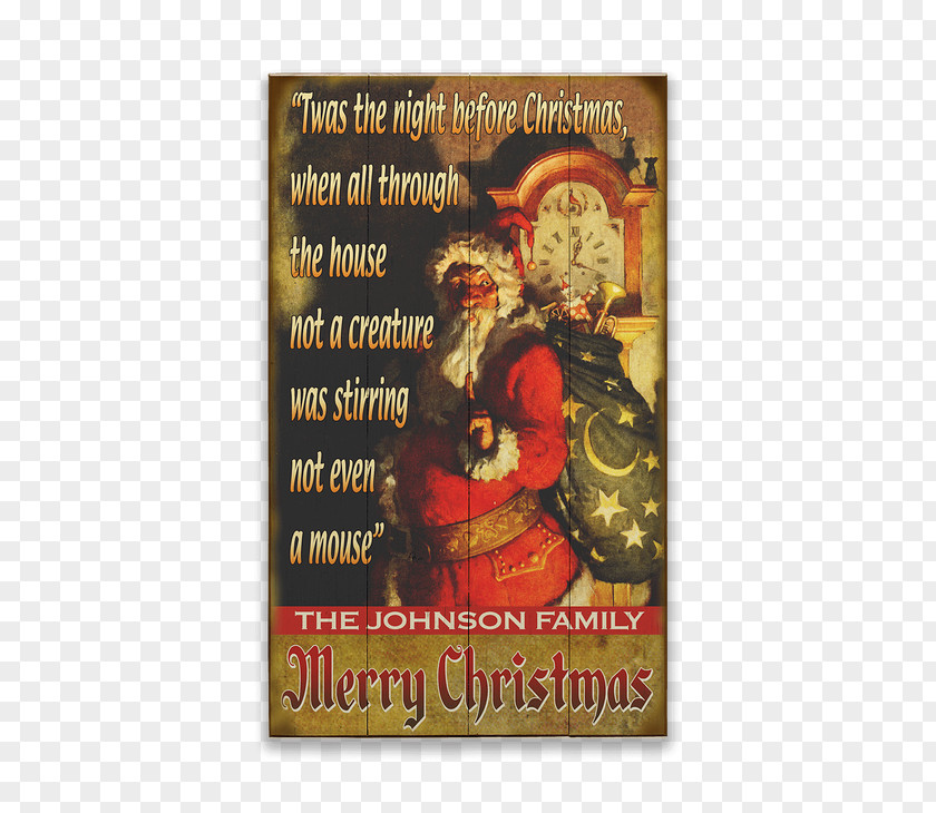 OldWoodSigns.comChristmas A Visit From St. Nicholas Holly Jolly Christmas Santa Claus Meissenburg Designs PNG