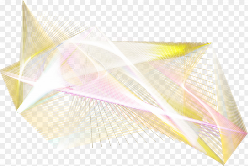 Yellow Dream Lines Designer PNG