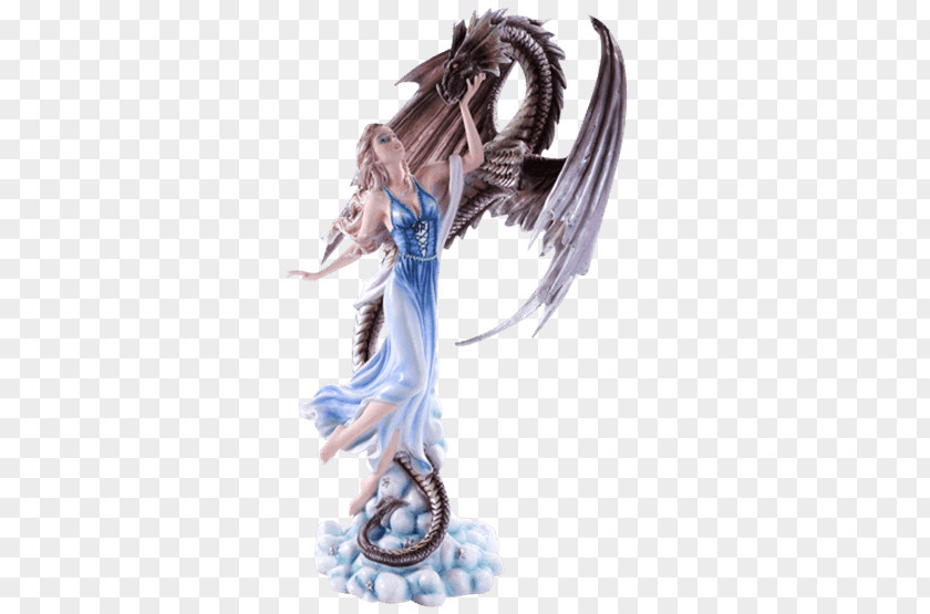 Celestial Being Figurine Statue Sculpture Dragon Fantasy PNG