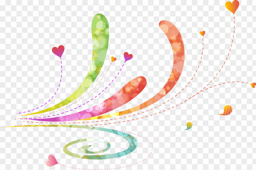 Colorful Heart Desktop Wallpaper Illustration PNG