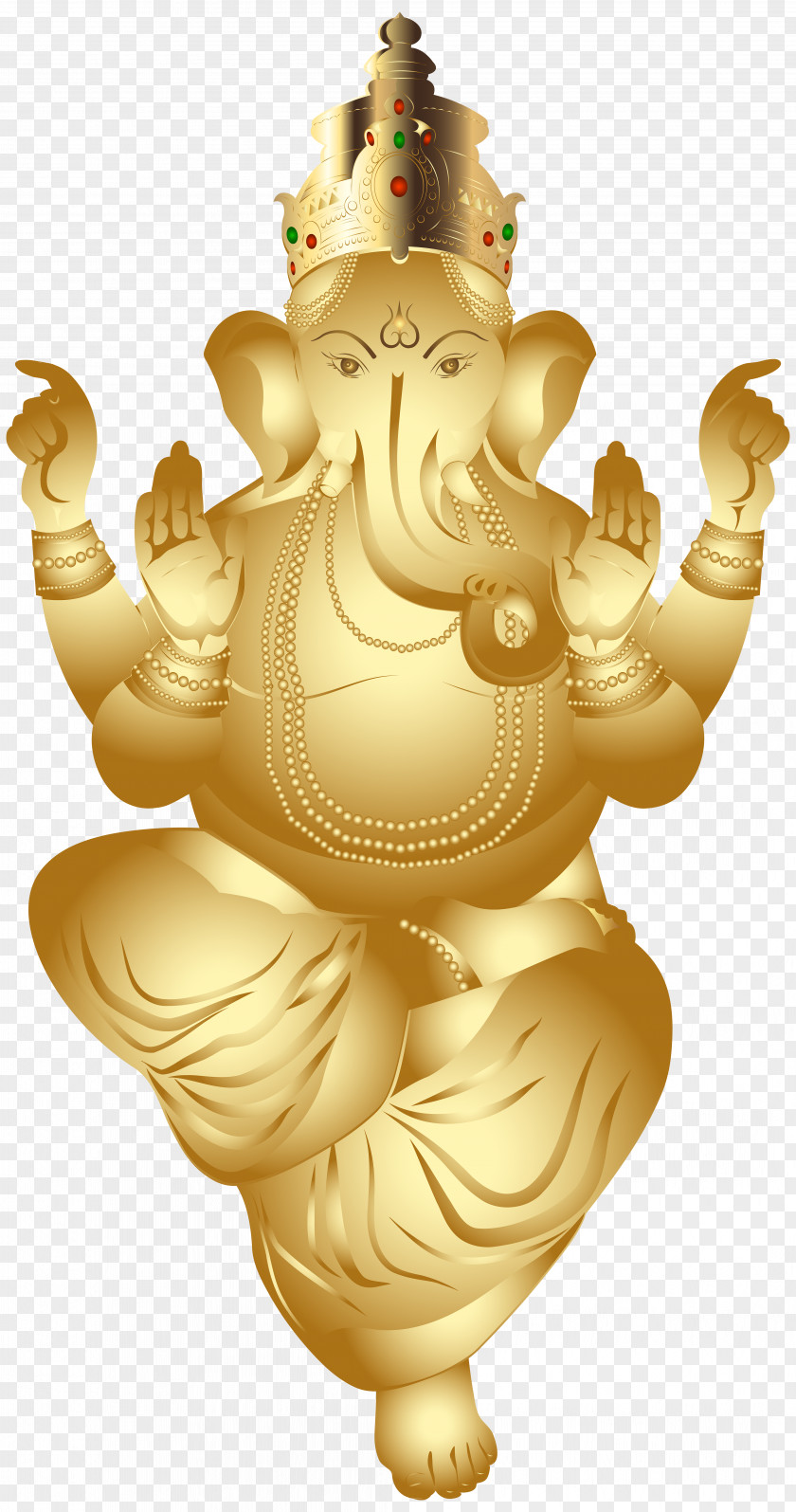 Ganesha Gold Clip Art Image PNG