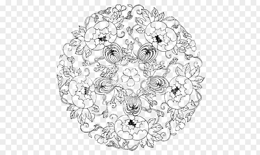 Taobao,Lynx,design,Men's,Women,Shading Korea,Pattern,pattern,background Moutan Peony Circle Motif Chrysanthemum Clip Art PNG
